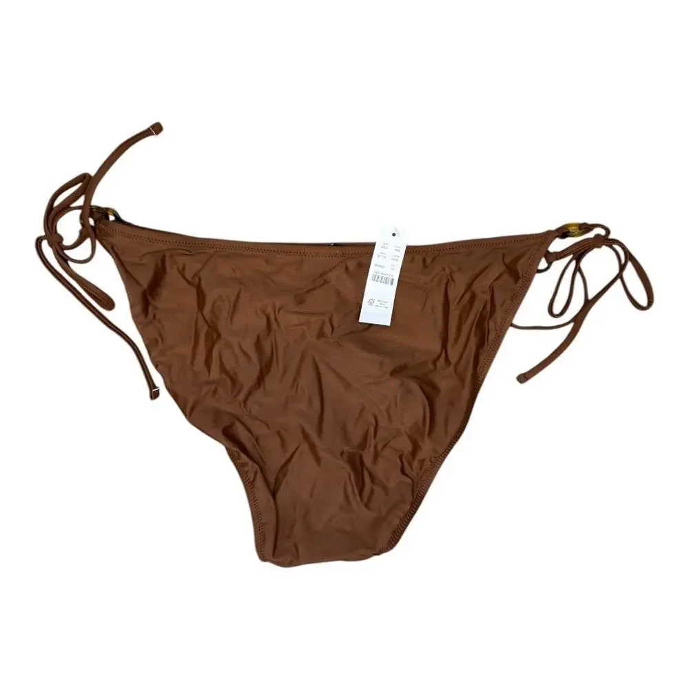 NEW J. Crew Women’s Plus Size 2X O-ring Curved-waist Cheeky String Bikini Bottom